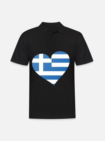 Greece - Men's Polo Shirt - black