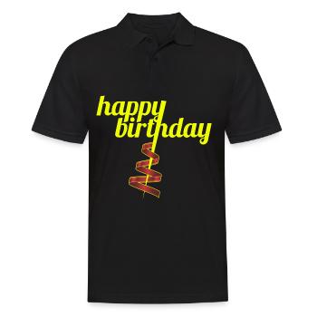 Joyeux anniversaire cadeau d'anniversaire - Polo Homme - noir - Devant - Kai (181cm)