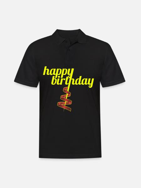 Happy Birthday Birthday Present - Men's Polo Shirt - black