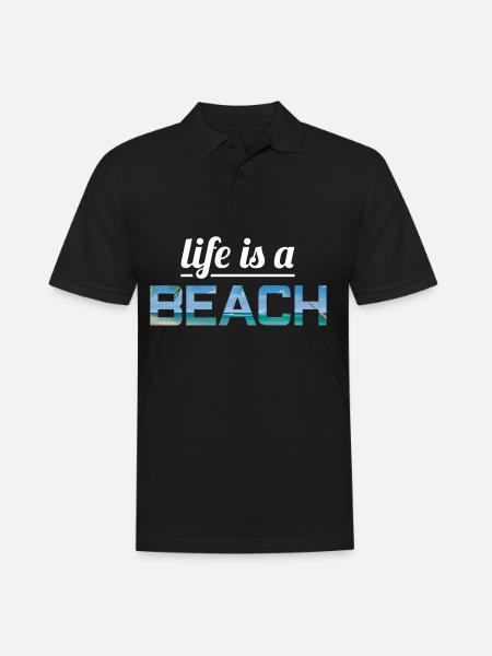 Life is a beach - Men's Polo Shirt - black