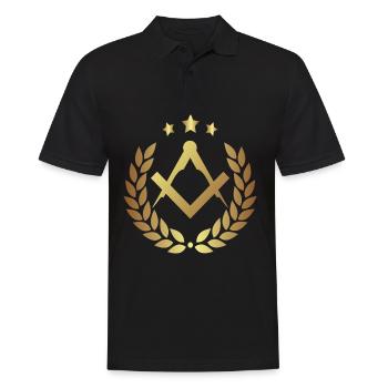 Illuminaten Freimaurer Steinmetze Free mason - Männer Poloshirt - Schwarz - Vorne - Kai (181cm)