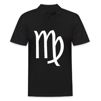 Sternzeichen Jungfrau - Männer Poloshirt - Schwarz - Vorne - Kai (181cm)