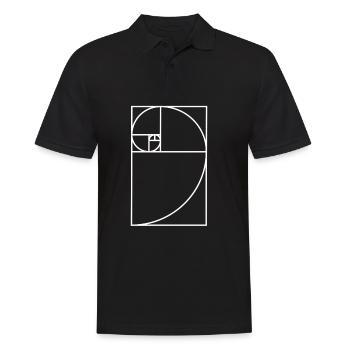 Fibonacci-Spirale - Männer Poloshirt - Schwarz - Vorne - Kai (181cm)