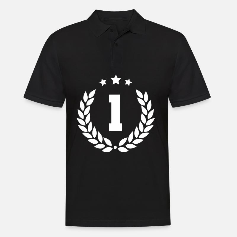 first place 1 - Men's Polo Shirt - black