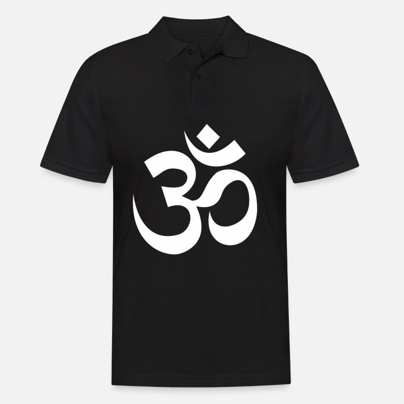 Om Ohm Zeichen Buddah Buddha - Männer Poloshirt - Schwarz