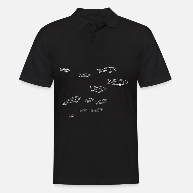 fish - Men's Polo Shirt - black