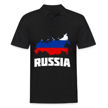 Russia Russia Map Map Country Gift - Men's Polo Shirt - black - Front - Kai (181cm)