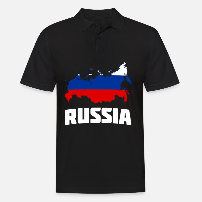 Russie Russie Carte Carte Pays Cadeau - Polo Homme - noir