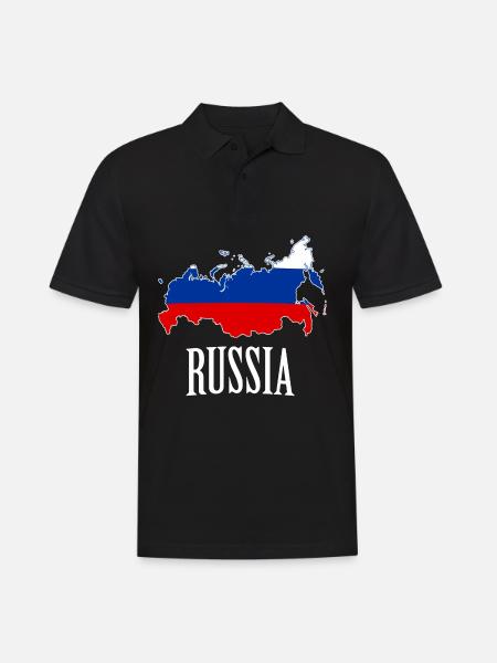 russia - Men's Polo Shirt - black
