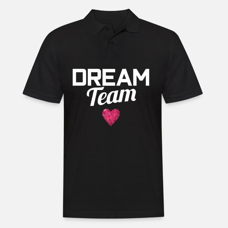 DREAM TEAM - Männer Poloshirt - Schwarz