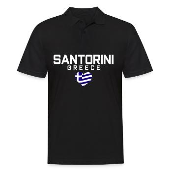 SANTORINI Greece Grèce - Polo Homme - noir - Devant - Kai (181cm)