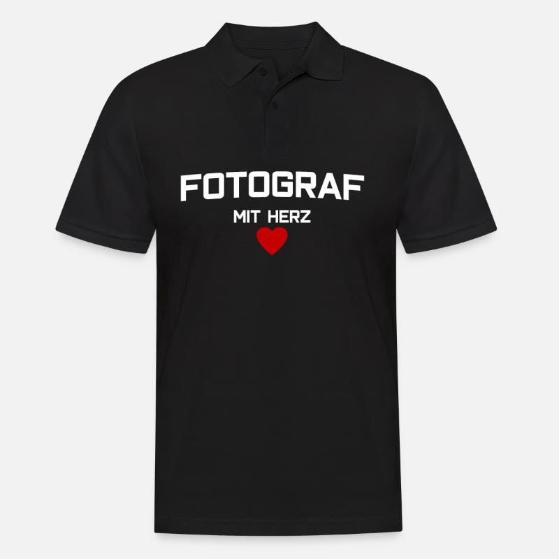Fotograf - Männer Poloshirt - Schwarz
