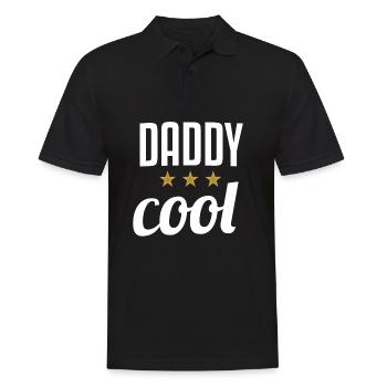 DADDY COOL - Men's Polo Shirt - black - Front - Kai (181cm)