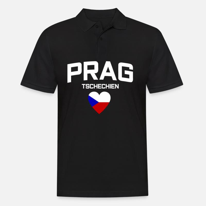 Prag Tschechien - Männer Poloshirt - Schwarz