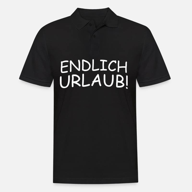 Endlich Urlaub - Männer Poloshirt - Schwarz