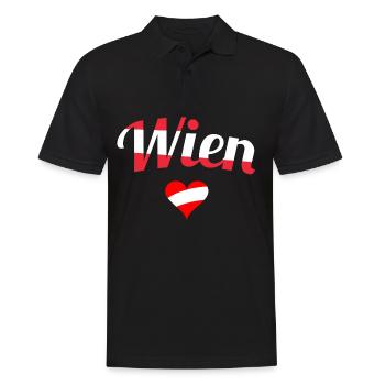 Vienna - Men's Polo Shirt - black - Front - Kai (181cm)