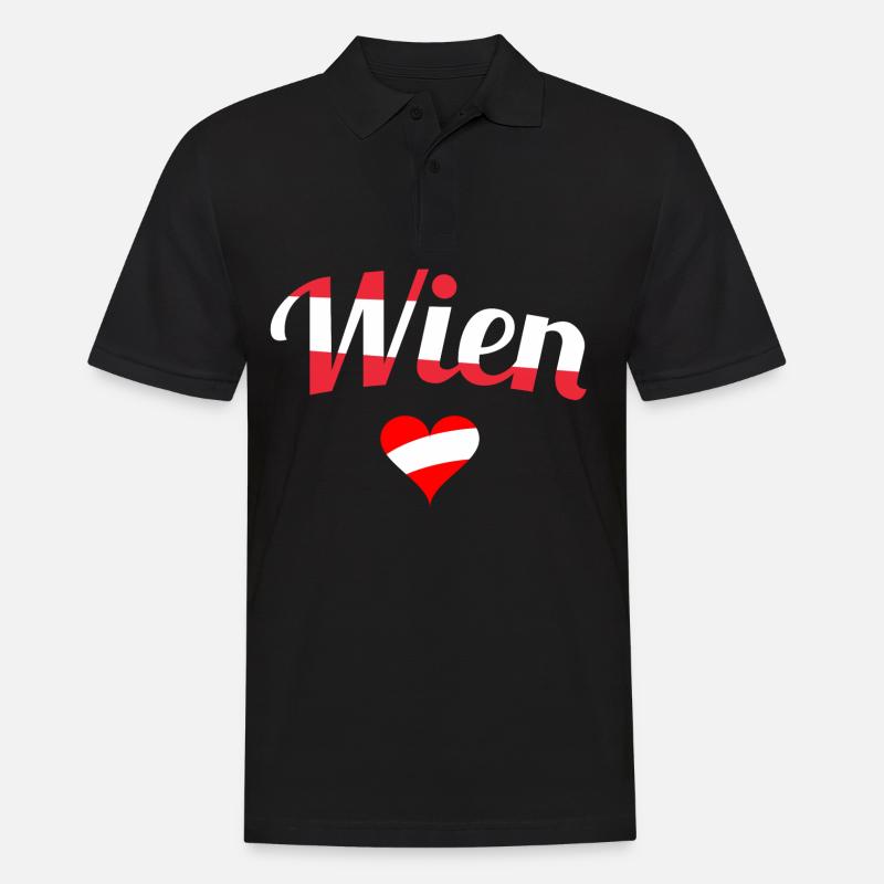 Wien - Männer Poloshirt - Schwarz