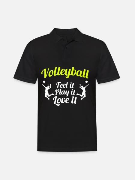 Volley-ball - Polo Homme - noir