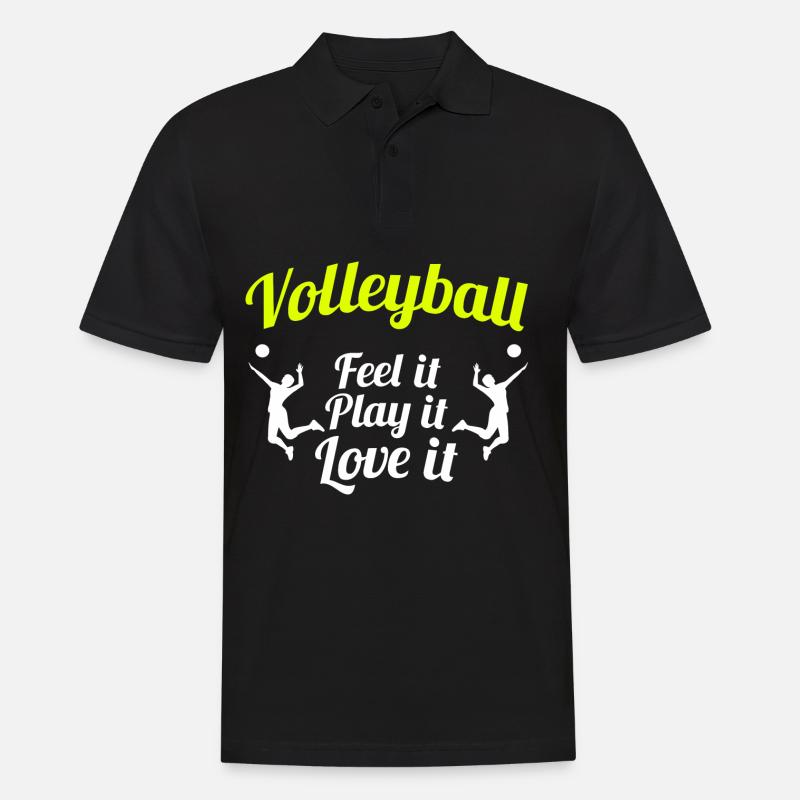 Volleyball - Männer Poloshirt - Schwarz