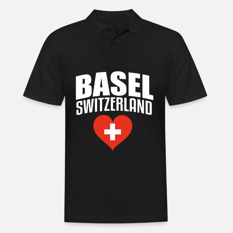 Basel Schweiz Switzerland - Männer Poloshirt - Schwarz