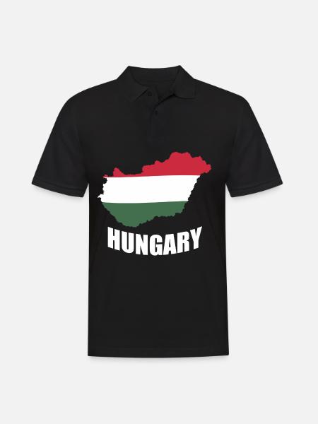 HUNGARY - Männer Poloshirt - Schwarz