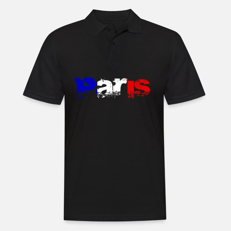 Paris - Männer Poloshirt - Schwarz