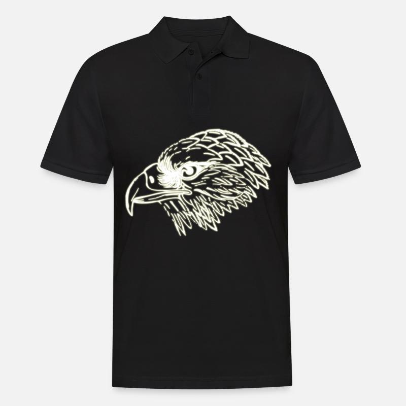 Adlerkopf - Männer Poloshirt - Schwarz