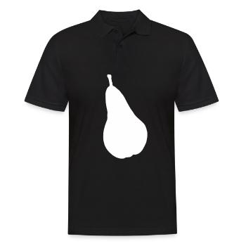 Birne - Männer Poloshirt - Schwarz - Vorne - Kai (181cm)