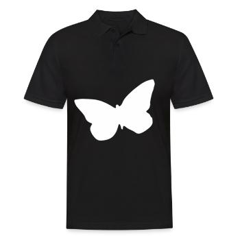 Schmetterling - Männer Poloshirt - Schwarz - Vorne - Kai (181cm)
