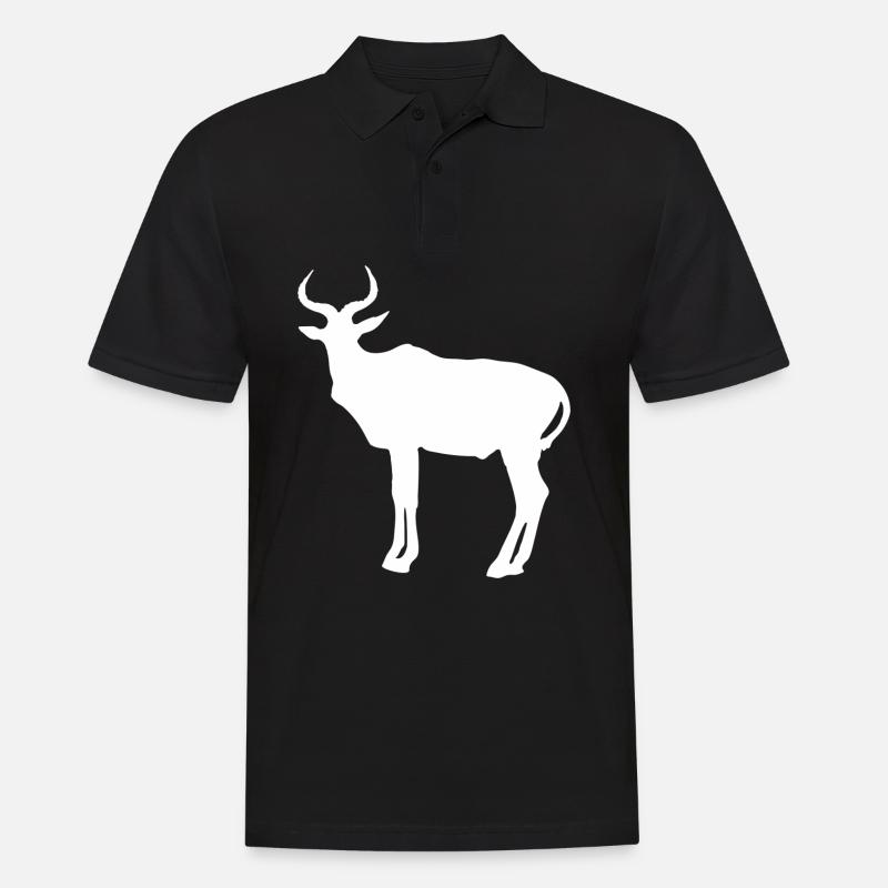 Antilope - Männer Poloshirt - Schwarz