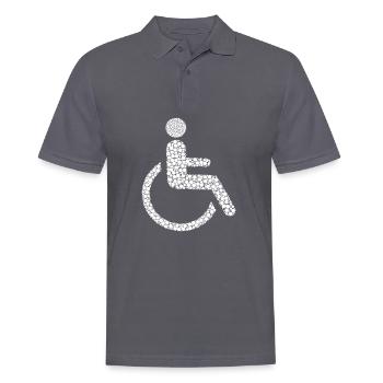 fauteuils roulants - Polo Homme - charbon - Devant - Nico (186cm)