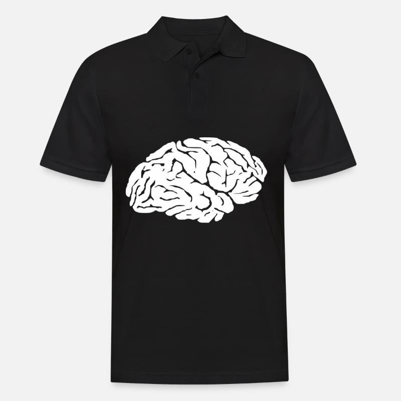 Gehirn Brain - Männer Poloshirt - Schwarz