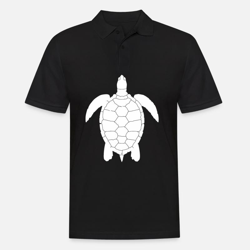 Schildkröte Schildkroete - Männer Poloshirt - Schwarz