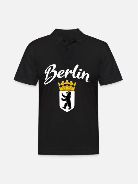 Berlin Berliner Bär Wappen - Männer Poloshirt - Schwarz