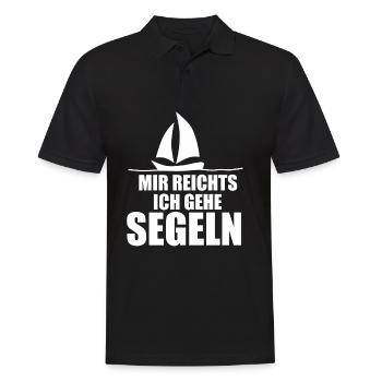 Mir reichts ich gehe Segeln - Männer Poloshirt - Schwarz - Vorne - Kai (181cm)