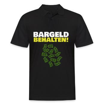 Bargeld behalten Freiheit Geld System Abschaffung - Männer Poloshirt - Schwarz - Vorne - Kai (181cm)