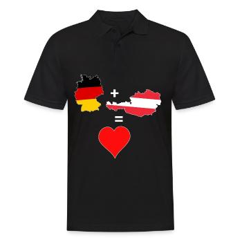Deutschland Österreich Geschenk - Männer Poloshirt - Schwarz - Vorne - Kai (181cm)