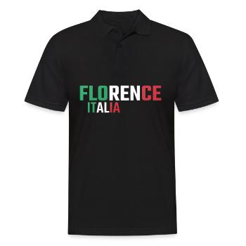 Florenz Italien Florence Italy Italia - Männer Poloshirt - Schwarz - Vorne - Kai (181cm)