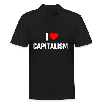 I love Capitalism - Capitaliste capitaliste - Polo Homme - noir - Devant - Kai (181cm)