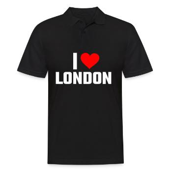 I love London - Polo Homme - noir - Devant - Kai (181cm)