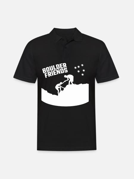 Gift climbers friends climbing bouldering - Men's Polo Shirt - black