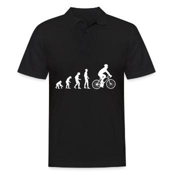Evolution Bike Fahrrrad - Männer Poloshirt - Schwarz - Vorne - Kai (181cm)