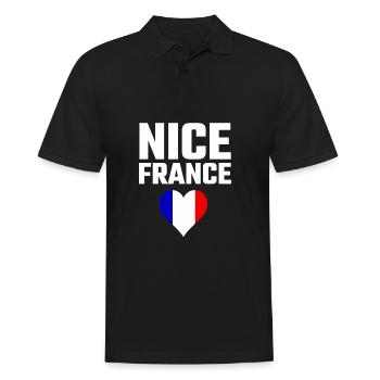 Nice France Nice France - Men's Polo Shirt - black - Front - Kai (181cm)