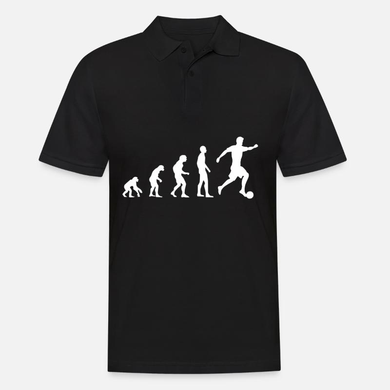 Fussball Evolution - Männer Poloshirt - Schwarz