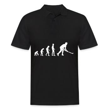 Hockey Evolution - Männer Poloshirt - Schwarz - Vorne - Kai (181cm)