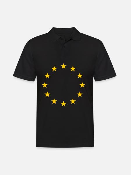 Europe stars - Men's Polo Shirt - black