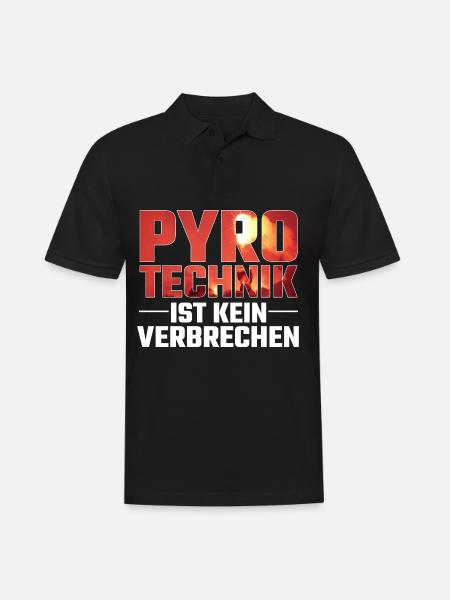 Pyrotechnik ist kein Verbrechen - Männer Poloshirt - Schwarz