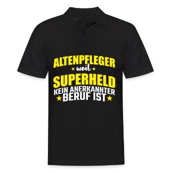 Altenpflegerin Altenpflegerin Altenpflegerin - Männer Poloshirt - Schwarz - Vorne - Kai (181cm)