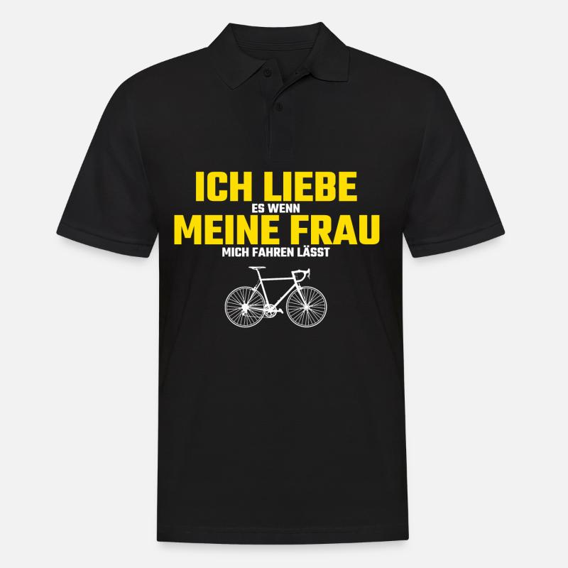 Fahrrad Lustiger Spruch - Männer Poloshirt - Schwarz