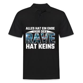 Techno Techno Musik - Rave Shirt - Männer Poloshirt - Schwarz - Vorne - Kai (181cm)